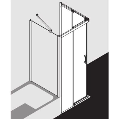 Kermi PEGA Eckeinstieg 2-teilig - Silber Hochglanz, 1200x2000mm Kermi PEGA Eckeinstieg 2-teilig - Silber Hochglanz, 1200x2000mm