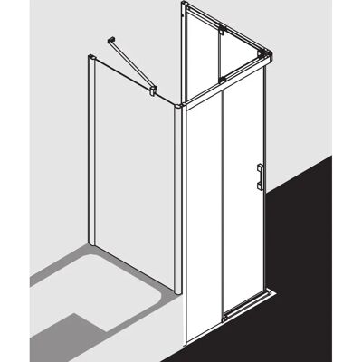 Porte de douche sans cadre PEGA - à droite, 930 mm - Publicité Porte de douche sans cadre PEGA - à droite, 930 mm - Publicité
