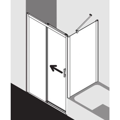 Porte de Douche en Verre Pega Kermi - Douche - Publicité Porte de Douche en Verre Pega Kermi - Douche - Publicité
