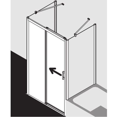Kermi Pega Duschtür - 1200mm, Klarglas, Schwenk & Schiebetür, Pflegeleicht Kermi Pega Duschtür - 1200mm, Klarglas, Schwenk & Schiebetür, Pflegeleicht