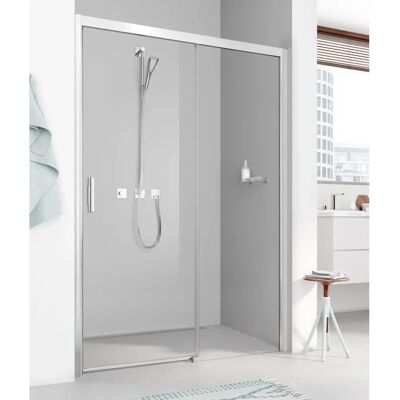 Porte de Douche Pega Kermi - 2 pièces, Argent brillant, 110x200cm - Publicité Porte de Douche Pega Kermi - 2 pièces, Argent brillant, 110x200cm - Publicité