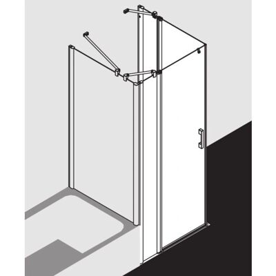 Kermi Pega Duschtür - 6mm Sicherheitsglas, Silber Hochglanz Kermi Pega Duschtür - 6mm Sicherheitsglas, Silber Hochglanz