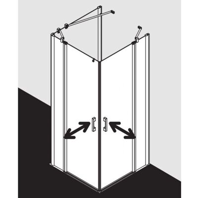 Porte de Douche Kermi Pega - 120x185cm - Argent - Sans Barrières - Publicité Porte de Douche Kermi Pega - 120x185cm - Argent - Sans Barrières - Publicité
