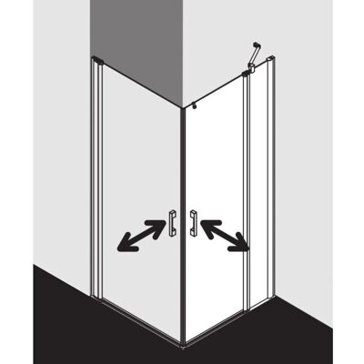 Porte de Douche Pega - Coin d'Angle 2 Pièces, Argent Brillant, Modèle PEEPR10018VNK - Publicité Porte de Douche Pega - Coin d'Angle 2 Pièces, Argent Brillant, Modèle PEEPR10018VNK - Publicité