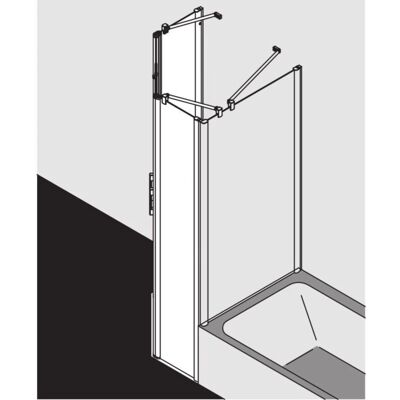 Kermi Pega Fünfeck-Duschkabine - Silber Hochglanz, 90x90x185cm Kermi Pega Fünfeck-Duschkabine - Silber Hochglanz, 90x90x185cm