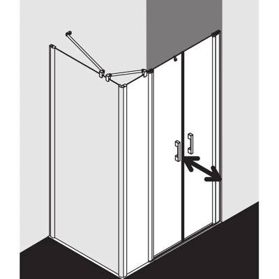 Porte de Douche Kermi Pega - Verre de Sécurité, Argent - 110x200cm - Publicité Porte de Douche Kermi Pega - Verre de Sécurité, Argent - 110x200cm - Publicité