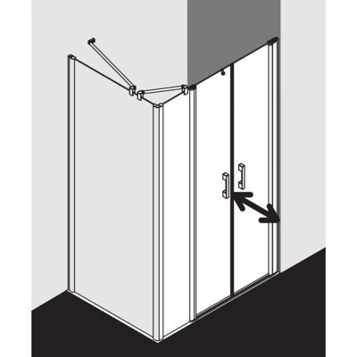 Porte de Douche Pega Kermi - Verre de Sécurité, Argent Brillant, 120x185cm - Publicité Porte de Douche Pega Kermi - Verre de Sécurité, Argent Brillant, 120x185cm - Publicité