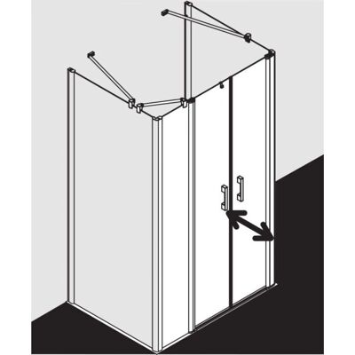 Porte de Douche Kermi Pega - Argent Brillant, Verre ESG, 1200mm Large - Publicité Porte de Douche Kermi Pega - Argent Brillant, Verre ESG, 1200mm Large - Publicité