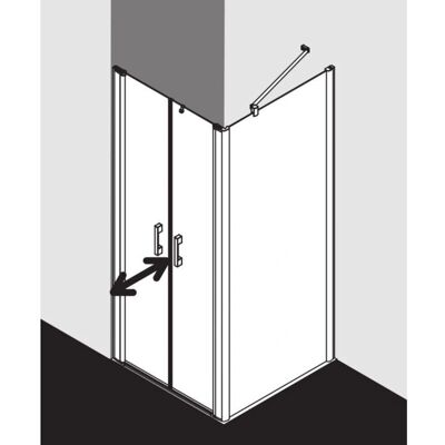Porte de Douche Pega de Kermi - 75x185cm, Argent, Verre de Sécurité, Niche - Publicité Porte de Douche Pega de Kermi - 75x185cm, Argent, Verre de Sécurité, Niche - Publicité
