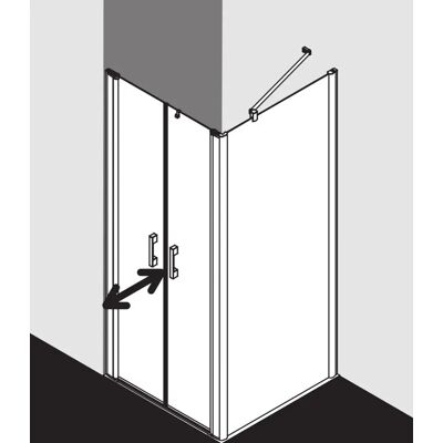 Porte de douche Pega de Kermi - Sans barrières, Verre de sécurité 6mm, Argent - Publicité Porte de douche Pega de Kermi - Sans barrières, Verre de sécurité 6mm, Argent - Publicité
