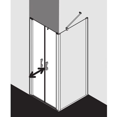 Porte de Douche Pega Kermi - 120x185cm, Argent Brillant, Sans Barrières, Qualité Allemande - Publicité Porte de Douche Pega Kermi - 120x185cm, Argent Brillant, Sans Barrières, Qualité Allemande - Publicité