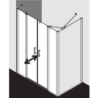 Porte de douche Kermi Pega - Argent brillant, 120x185cm, Verre de sécurité - Publicité Porte de douche Kermi Pega - Argent brillant, 120x185cm, Verre de sécurité - Publicité
