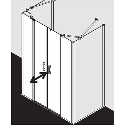 Porte de Douche Kermi Pega - 120x200cm, Verre de Sécurité, Argent Brillant - Publicité Porte de Douche Kermi Pega - 120x200cm, Verre de Sécurité, Argent Brillant - Publicité