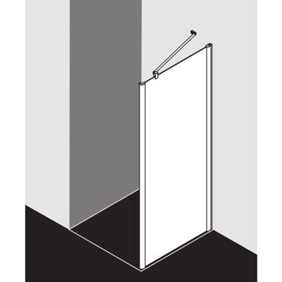 Kermi Pega Seitenwand - Silber Hochglanz - 90x200cm Kermi Pega Seitenwand - Silber Hochglanz - 90x200cm