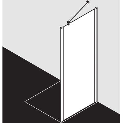 Kermi Pega Duschwand - Sicherheitsglas, Verstellbar, Silber Kermi Pega Duschwand - Sicherheitsglas, Verstellbar, Silber
