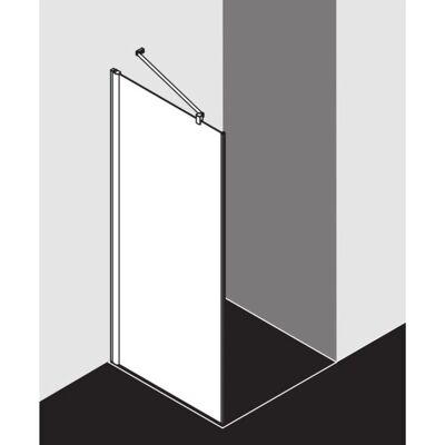 Paroi latérale Kermi Pega - 100x185cm, Argent brillant, Verre de sécurité - Publicité Paroi latérale Kermi Pega - 100x185cm, Argent brillant, Verre de sécurité - Publicité