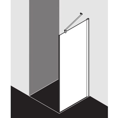 Paroi de Douche Kermi Pega - Verre de Sécurité, Argent, 100x185cm - Publicité Paroi de Douche Kermi Pega - Verre de Sécurité, Argent, 100x185cm - Publicité