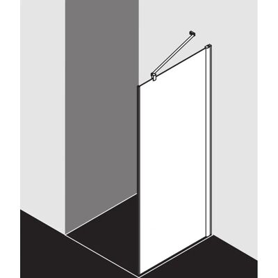 Paroi latérale Kermi Pega 120x185cm Argent Brillant - Douche - Publicité Paroi latérale Kermi Pega 120x185cm Argent Brillant - Douche - Publicité