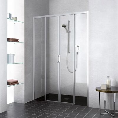 Kermi Marke D4B Schiebetür - 195x200cm, Silber Hochglanz Kermi Marke D4B Schiebetür - 195x200cm, Silber Hochglanz