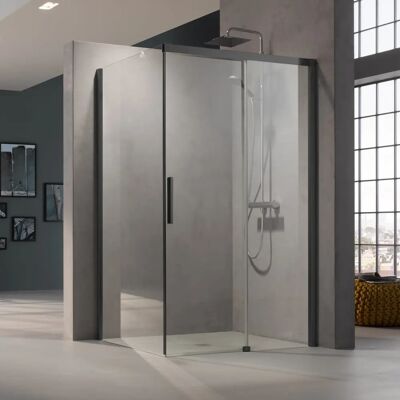 Kermi NICA Seitenwand - Verstellbar 775-800mm, Klarglas, Schwarz Profile - Duschseitenwand Kermi NICA Seitenwand - Verstellbar 775-800mm, Klarglas, Schwarz Profile - Duschseitenwand