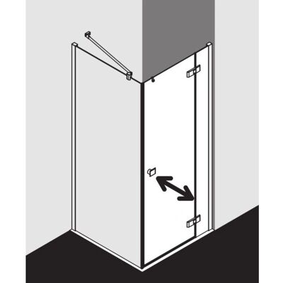 Kermi Mena Porte de Douche Modèle ME1NR103203YK - Porte avec Panneau Fixe - Publicité Kermi Mena Porte de Douche Modèle ME1NR103203YK - Porte avec Panneau Fixe - Publicité