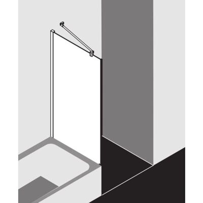 Kermi MENA Seitenwand - Verkürzt, Silber Hochglanz, 1700mm - Duschwandseite Kermi MENA Seitenwand - Verkürzt, Silber Hochglanz, 1700mm - Duschwandseite
