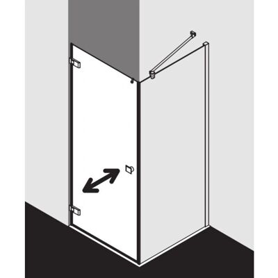 Kermi MENA Edelstahl Duschwand - 2000mm hoch, 90-905mm breit Kermi MENA Edelstahl Duschwand - 2000mm hoch, 90-905mm breit