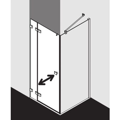 Kermi MENA Zijwand Zilver Hoogglans - Douche Zijwand Kermi MENA Zijwand Zilver Hoogglans - Douche Zijwand