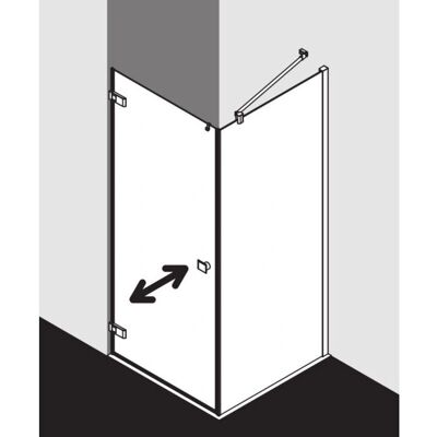 Kermi MENA 2000mm Zilveren Glans Zijwand - Douchewand Kermi MENA 2000mm Zilveren Glans Zijwand - Douchewand