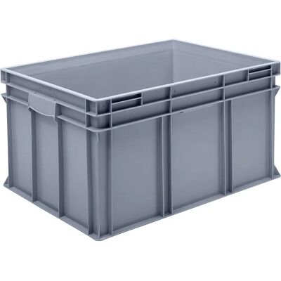 Kaiserkraft Contenedor apilable - 175L, Gris, PP, 20kg Kaiserkraft Contenedor apilable - 175L, Gris, PP, 20kg