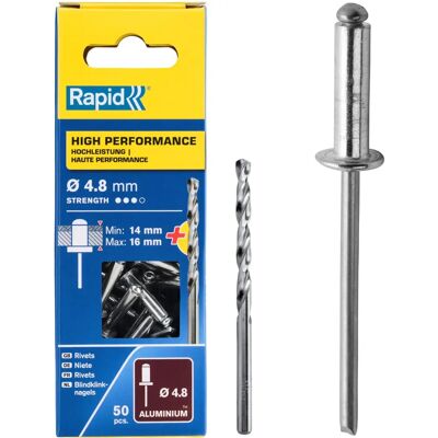 Rivetti ad alte prestazioni Rapid - 4,8 x 20mm - Rivets Rivetti ad alte prestazioni Rapid - 4,8 x 20mm - Rivets