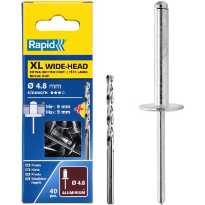 Rivets Rapid XL Ø4.8x16 mm - Rivets - Publicité Rivets Rapid XL Ø4.8x16 mm - Rivets - Publicité