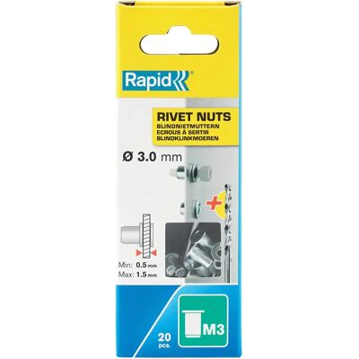 Rapid Stahl-Riveten M3 - Packung 20 Rapid Stahl-Riveten M3 - Packung 20