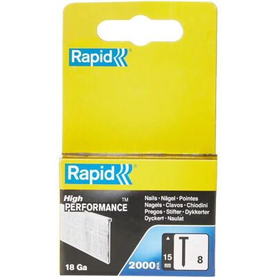 Rapid No 8 Zinkbeschichtete Stahlnagel - 15 mm - Packung mit 2000 Rapid No 8 Zinkbeschichtete Stahlnagel - 15 mm - Packung mit 2000