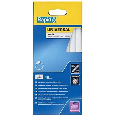 Rapid White Glue Sticks - Universal 12x190mm - Glue Sticks Rapid White Glue Sticks - Universal 12x190mm - Glue Sticks