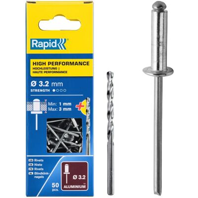 Rapid Aluminium-Prißnieten - 50 Stück - Modell 5001528 Rapid Aluminium-Prißnieten - 50 Stück - Modell 5001528