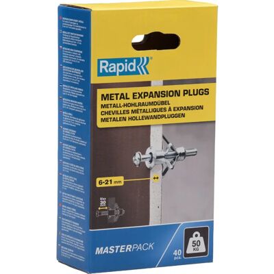 Rapid 52 mm plug - Uitbreidinganker voor gipsplaten en holle muren Rapid 52 mm plug - Uitbreidinganker voor gipsplaten en holle muren