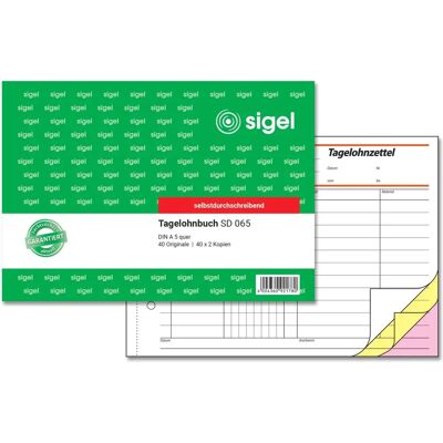 Sigel SD065 Napi Bér Napló - 40 lap, A5, kereszt, sárga/pink Sigel SD065 Napi Bér Napló - 40 lap, A5, kereszt, sárga/pink