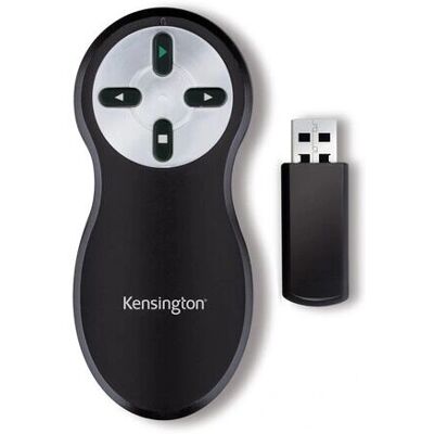 Kensington K33373EU wireless presenter - RF - Black - 4 buttons - Presentations remote Kensington K33373EU wireless presenter - RF - Black - 4 buttons - Presentations remote