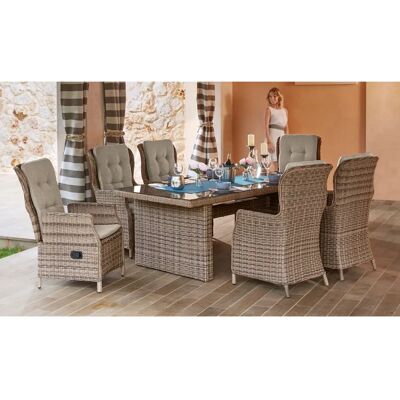MERXX Riviera Gartentisch- und Stuhlset - Für 6 Personen MERXX Riviera Gartentisch- und Stuhlset - Für 6 Personen