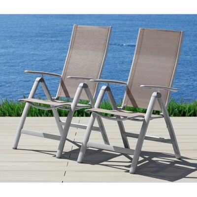 MERXX Amalfi Gartenstuhl - Verstellbar, Aluminium, 2 Stück MERXX Amalfi Gartenstuhl - Verstellbar, Aluminium, 2 Stück