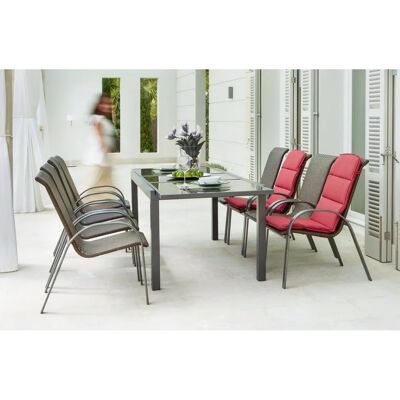 MERXX Côte d'Azur Garten-Esstisch-Set - Grau, 8 Sitzplätze, Ausziehbar MERXX Côte d'Azur Garten-Esstisch-Set - Grau, 8 Sitzplätze, Ausziehbar