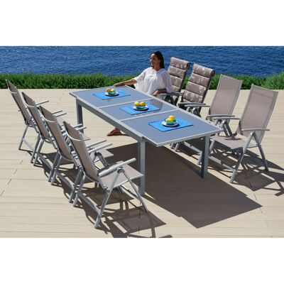 MERXX Amalfi Gartentisch-Set - Ausziehbarer Tisch, 8 Stühle MERXX Amalfi Gartentisch-Set - Ausziehbarer Tisch, 8 Stühle