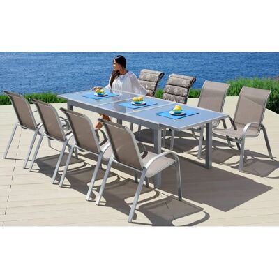 MERXX Amalfi Gartentisch-Set - Grau, 8 Personen MERXX Amalfi Gartentisch-Set - Grau, 8 Personen