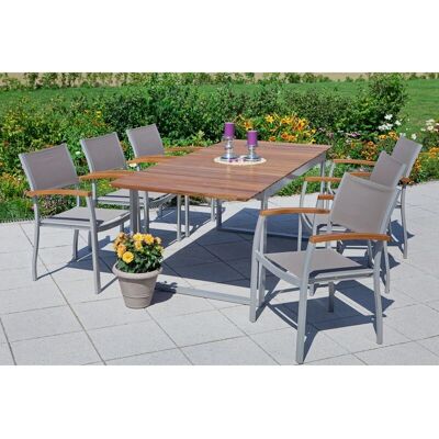 MERXX - Naxos - braun - Aluminium - Garden dining set MERXX - Naxos - braun - Aluminium - Garden dining set