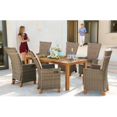 MERXX Toskana Deluxe Gartentisch-Set - Für 6 Personen MERXX Toskana Deluxe Gartentisch-Set - Für 6 Personen