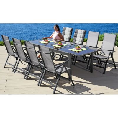 MERXX Amalfi Gartentisch-Set - Ausziehbare Gartenmöbel - 8 Stühle MERXX Amalfi Gartentisch-Set - Ausziehbare Gartenmöbel - 8 Stühle