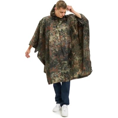 Brandit Ripstop Poncho - flecktarn - Publicité Brandit Ripstop Poncho - flecktarn - Publicité