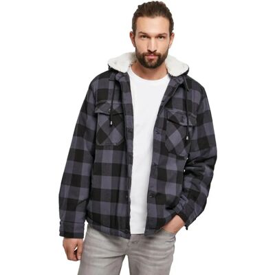 Brandit Lumberjacket z kapturem - czarny/szary Brandit Lumberjacket z kapturem - czarny/szary