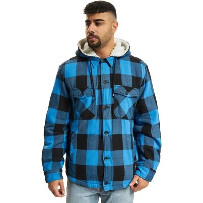 Brandit Lumberjacket z kapturem - czarny/niebieski Brandit Lumberjacket z kapturem - czarny/niebieski